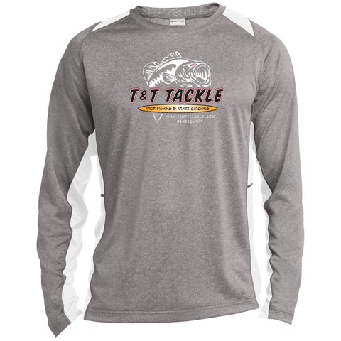 T&T Tackle - Long Sleeve Heather Colorblock Performance Tee