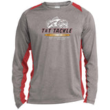 T&T Tackle - Long Sleeve Heather Colorblock Performance Tee